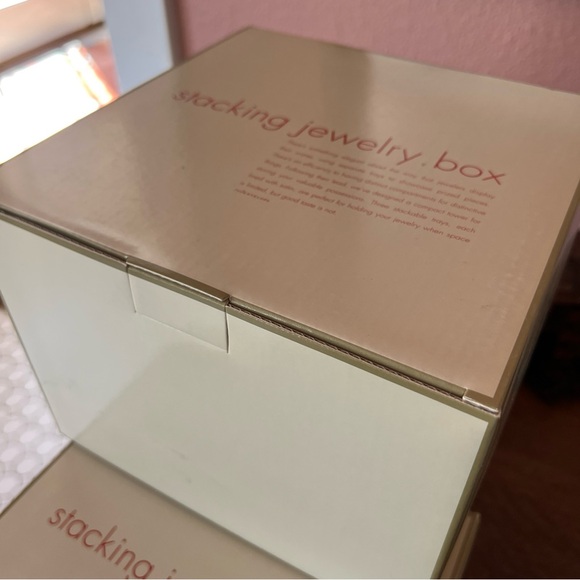 New in box 3 Layer blue satin Jewelry Box made by Red Envelope - Picture 5 of 5